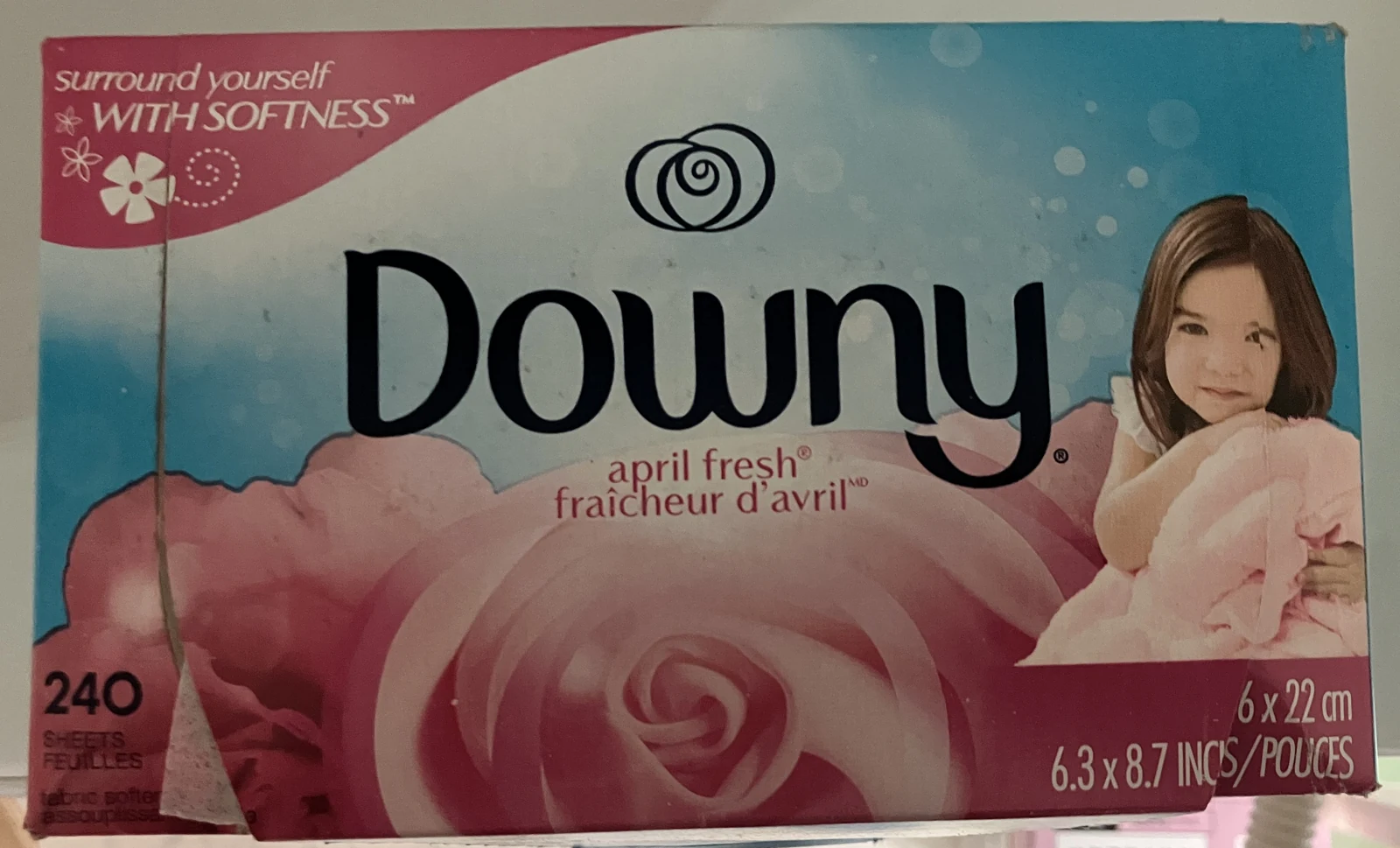わが家で使っているDowny April Freshの240枚入りの箱