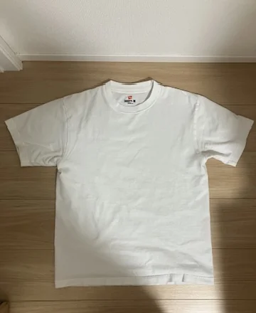 仕事着として約半年使用した白いHanes BEEFY-T