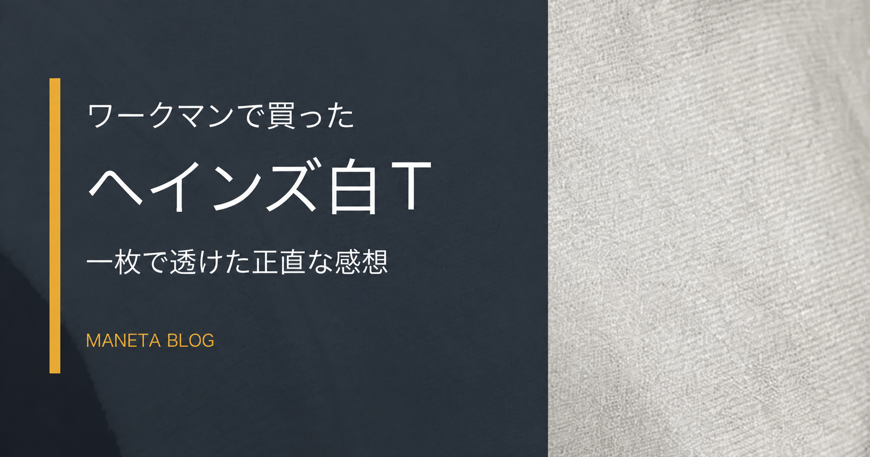 ワークマンで買ったヘインズ白Tを一枚で着た感想のアイキャッチ
